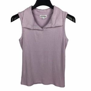 Ten Sixty Sherman Girls Sleeveless Ribbed Collared Junior Top Women's XL Lilac